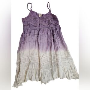 Purple and White Ombre Sundress With Straps